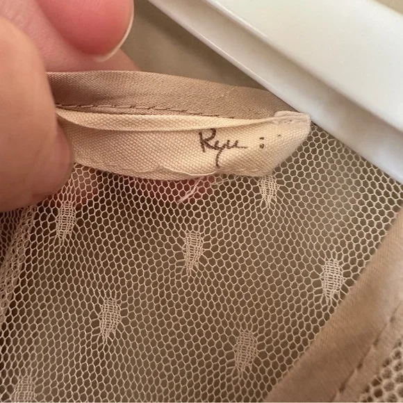 Ryu M/L Boho Sweater Bell Sleeve Cottagecore Hippie Mixed Media Artsy Rust Orang - Picture 5 of 15